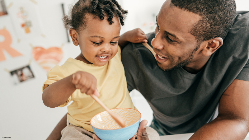 Father Seeking Toddler Cooperation