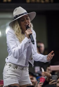 Miley Cyrus performs on the Today Show in downtown Manhattan for Fleet Week New York (FWNY), 26 May 2017