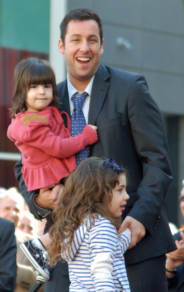 Adam Sandler with his two daughters, Sunny and Sadie