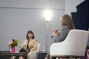 Xochitl Gomez with Vice-President Harris